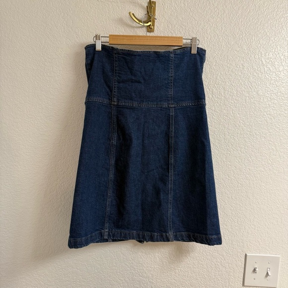 Reformation Nikki Strapless Bustier Denim Mini Dress Size 10 - Picture 3 of 6